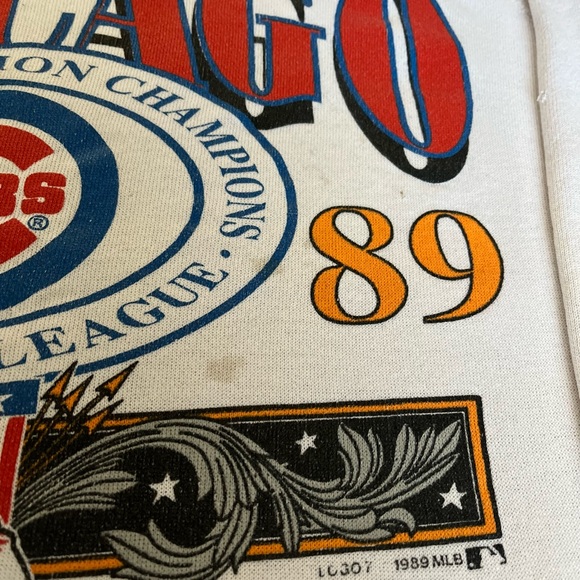 Vintage 1989 Chicago Cubs Crewneck, Womens Large, Graphic MLB Champions - Picture 5 of 13